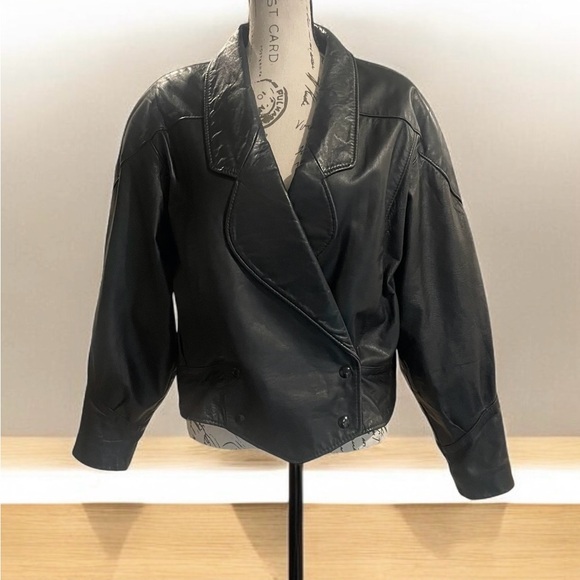 REED SPORTSWEAR LEATHER MOTORCYCLE RIDING JACKET WOMENS SZ MEDIUM BLACK MOTO - Picture 1 of 10